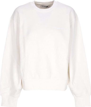 CARHARTT-WIP-Felpa-Leggera-Girocollo-Donna-Akron-Sweat-Wax-Garment-Dyed-da-donna