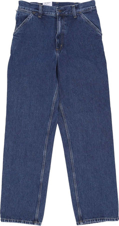 CARHARTT-WIP-Jeans-Uomo-Single-Knee-Pant-Blue-Stone-Washed-da-uomo