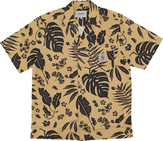 CARHARTT-WIP-Maglietta-Uomo-Woodblock-Shirt-Woodblock-Print/bourbon-da-uomo