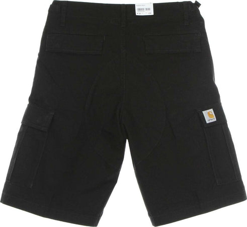 CARHARTT-WIP-Pantalone-Corto-Uomo-Aviation-Short-Black-Rinsed-da-uomo