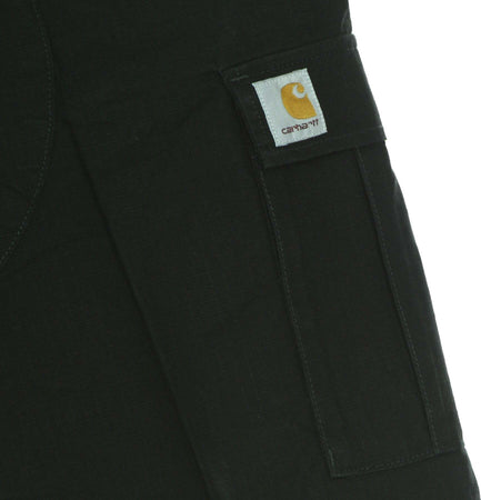 CARHARTT-WIP-Pantalone-Corto-Uomo-Aviation-Short-Black-Rinsed-da-uomo