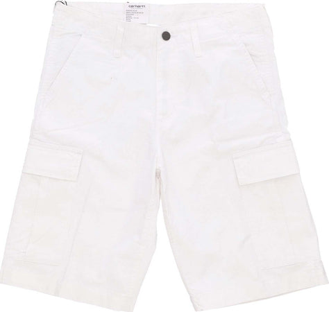 CARHARTT-WIP-Pantalone-Corto-Uomo-Regular-Cargo-Short-White-Rinsed-da-uomo