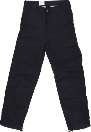 CARHARTT-WIP-Pantalone-Lungo-Uomo-Regular-Cargo-Pant-Black-Rinsed-da-uomo