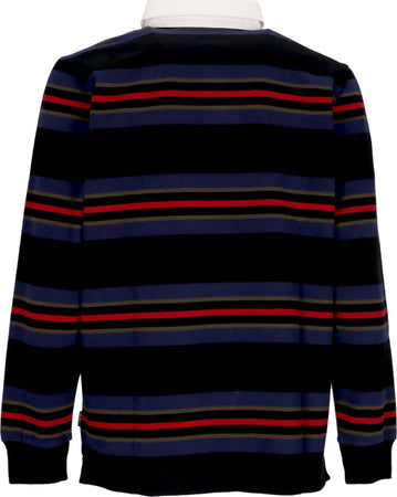 CARHARTT-WIP-Polo-Manica-Lunga-Uomo-L/s-Oregon-Rugby-Shirt-Starco-Stripe/black-da-uomo