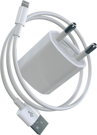 Caricabatterie compatibile iPhone iPad iPod cavo USB Lightning 5V 1A Ultrapower100