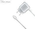CARICABATTERIE DA RETE DA 1A CON CONNETTORE LIGHTNING MFI BIANCO WHITE  Trade Shop italia - Napoli, Commerciovirtuoso.it