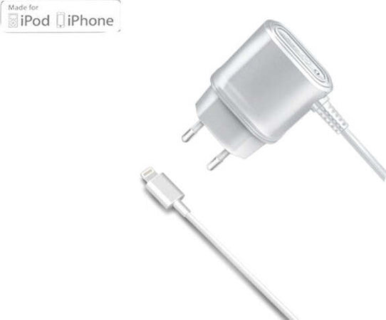Caricabatterie-Da-Rete-Da-1a-Con-Connettore-Lightning-Mfi-Bianco-White