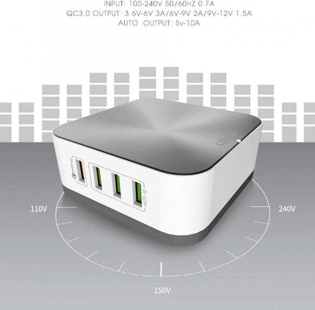 CARICABATTERIE DA SCRIVANIA TAVOLO 8 USB PLUG 10A CARICA BATTERIE PER CELLULARE  Trade Shop italia - Napoli, Commerciovirtuoso.it