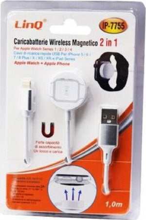 Caricabatterie-Wireless-Magnetico-2in1-Per-Watch-1-2-3-4-Cavo-Iphone-1mt-Ip-7755