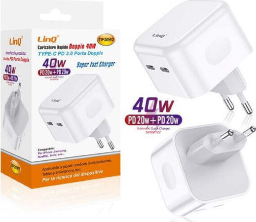 Caricatore-Doppio-Type-c-Pd-3.0-40w-Tip20w2-Caricabatterie-Universale-Rapido