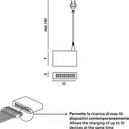 Caricatore-multipresa-attacco-USB-universale-Perenz-91CARIC.USB-M