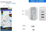 Caricatore Parete Casa Doppia Porta Usb 1x Usb-c Type-c Ricarica 15w 3a Ca-s049 Elettronica e telefonia > Telefonia Fissa e Mobile > Accessori Smartphone > Caricabatteria Trade Shop italia - Napoli, Commerciovirtuoso.it