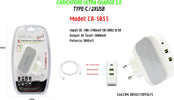 Caricatore Ultra Charge 3.0 Type-c/2xusb Ricarica Per Smartphone 5v-3000ma Maxtech Ca-s033 Caricabatteria Trade Shop italia - Napoli, Commerciovirtuoso.it