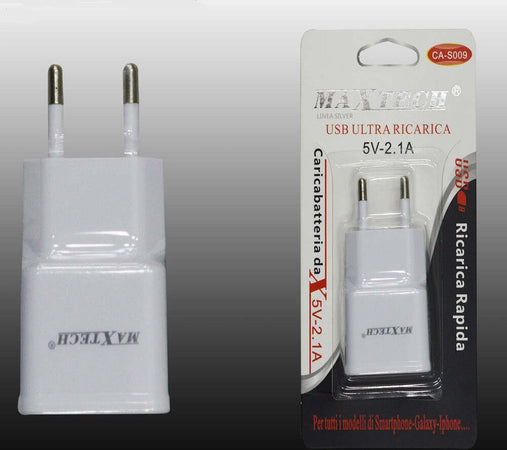 Caricatore Usb Presa Ricarica Smartphone Cellulare 5v-2.1a Maxtech Ca-s009 Elettronica/Cellulari e accessori/Accessori/Cavi e adattatori/Cavi USB Trade Shop italia - Napoli, Commerciovirtuoso.it