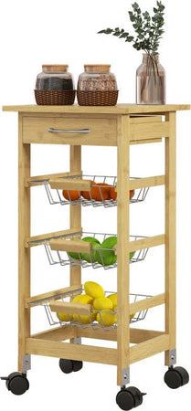 Carrello-Cucina-con-Ruote,-Cassetto-e-3-Cestini-a-Rete-Metallica,-37x37x76cm,-Colore-Legno-TR6801-350V00NDTR6