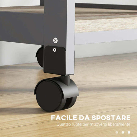 Carrello-da-Cucina-con-Cassetto,-2-Vassoi-Estraibili-e-Ripiano-Fisso,-in-Legno-di-Pino-e-MDF,-37x37x76-cm-HG8801-153GYHG8