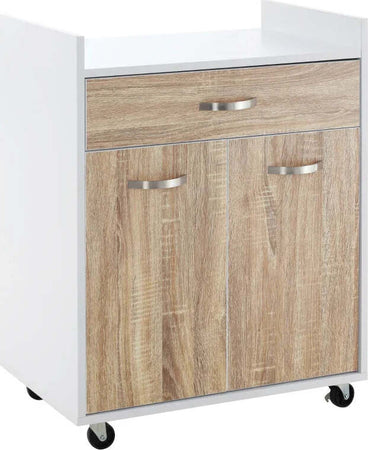 Carrello-da-Cucina-Portavivande-per-Microonde-con-4-Ruote,-in-Legno,-60x40x77cm---Rovere-JH7801-209JH7