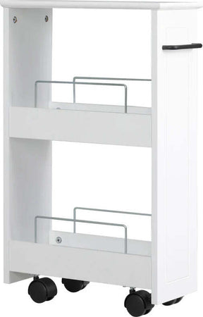 Carrello-Salvaspazio-Multiuso-in-Legno-MDF-e-Ruote,-42.5x20.3x66.7cm,-Bianco-TY9838-280V00WTTY9