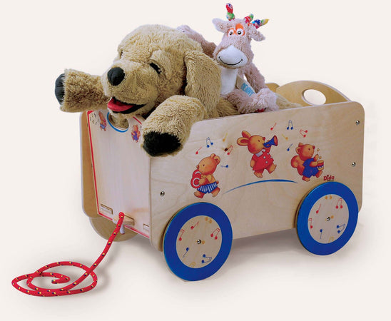 Carretto per Bambini - Animaletti Musicisti Portagiochi per Cameretta Dida
