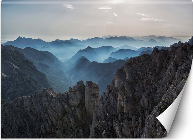Carta-Da-Parati,-Cime-di-montagna-tra-le-nuvole