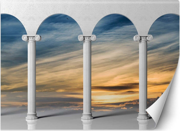 Carta-Da-Parati,-Colonne-del-tramonto-3D