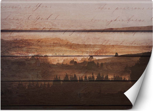 Carta-Da-Parati,-Foresta-su-vecchie-tavole