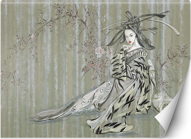 Carta-Da-Parati,-Geisha-giapponese-orientale