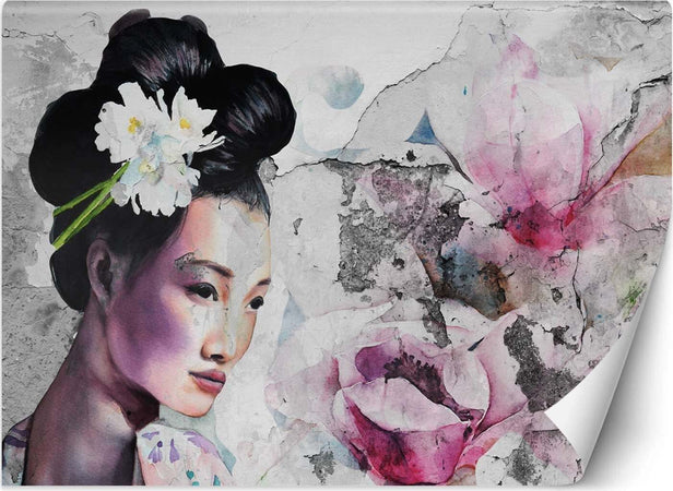Carta-Da-Parati,-Geisha-giapponese