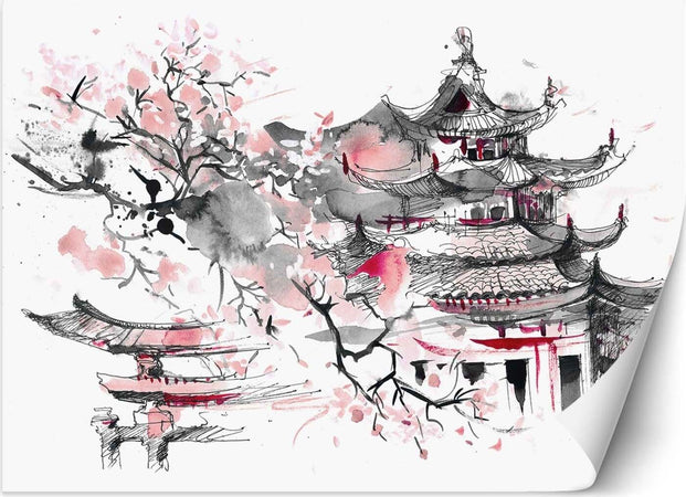 Carta-Da-Parati,-Pagoda-giapponese