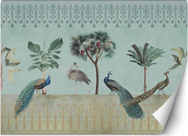 Carta-Da-Parati,-Pavoni-Uccelli-Tropicali-Natura