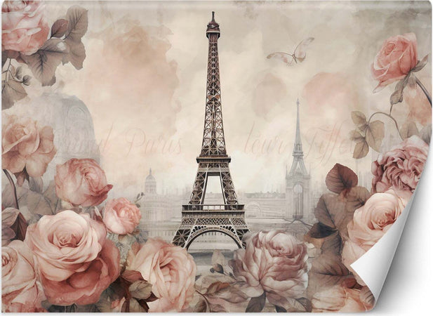 Carta-Da-Parati,-Torre-Eiffel-Shabby-Chic