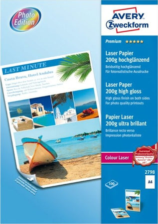 Carta laser - A4 - 200 gr - effetto extra glossy - bianco - Avery - conf. 100 fogli Cancelleria e prodotti per ufficio/Carta blocchi e quaderni/Carta/Carta per fotocopiatrici e stampanti/Carta per fotocopiatrice e multiuso Eurocartuccia - Pavullo, Commerciovirtuoso.it