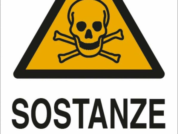 Cartello segnaletica sostanze velenose 30x20