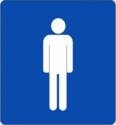 Cartello-Uomo-Segnaletica-Wc-Toilette-Bagno-Targa-Adesiva-Plastificato