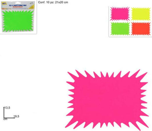 Cartoncino-Segnaprezzo-Tagliato-A-Zig-zag-Colorato-Perr-Negozi-Prezzi-Offerte