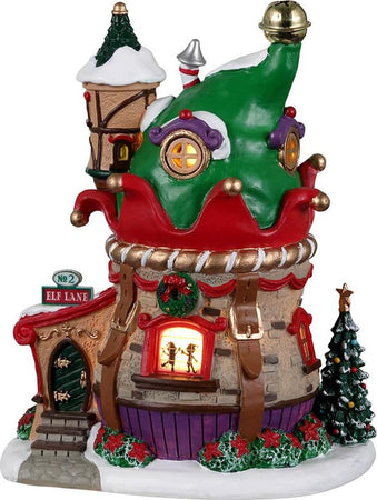 Casa degli elfi N.2, edificio luminoso per villaggio di Natale in Resina Casa e cucina/Decorazioni per interni/Addobbi e decorazioni per ricorrenze/Decorazioni natalizie/Oggettistica MagiediNatale.it - Altamura, Commerciovirtuoso.it
