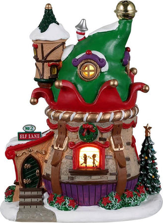 Casa degli elfi N.2, edificio luminoso per villaggio di Natale in Resina Casa e cucina/Decorazioni per interni/Addobbi e decorazioni per ricorrenze/Decorazioni natalizie/Oggettistica MagiediNatale.it - Altamura, Commerciovirtuoso.it