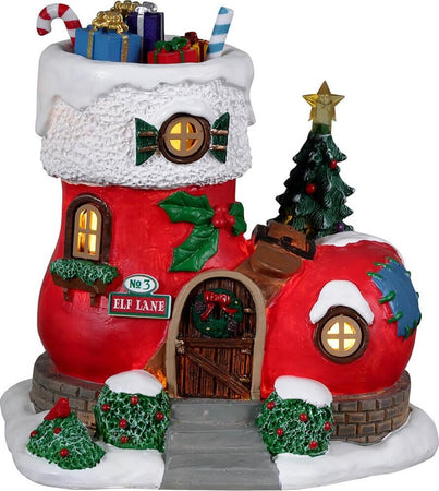 Casa degli elfi N.3, edificio luminoso per villaggio di Natale in Resina Casa e cucina/Decorazioni per interni/Addobbi e decorazioni per ricorrenze/Decorazioni natalizie/Oggettistica MagiediNatale.it - Altamura, Commerciovirtuoso.it