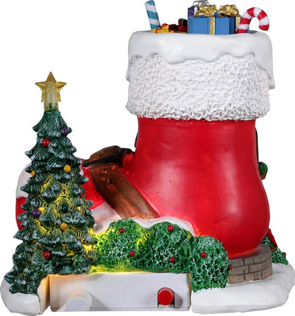 Casa degli elfi N.3, edificio luminoso per villaggio di Natale in Resina Casa e cucina/Decorazioni per interni/Addobbi e decorazioni per ricorrenze/Decorazioni natalizie/Oggettistica MagiediNatale.it - Altamura, Commerciovirtuoso.it