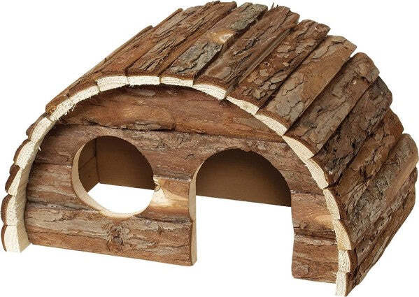 Casa-Rotonda-Wonderland-Per-Conigli-Round-House-Sam-15x9,5x9cm-Tronco-Per-Gabbie