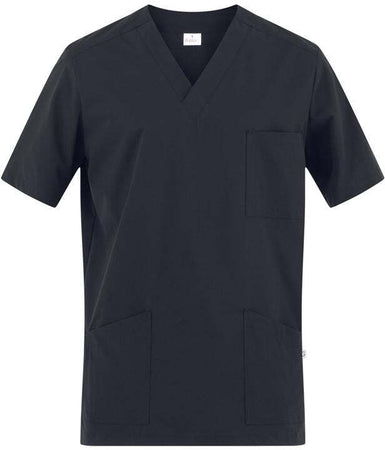 Casacca Flavio Nero Casacca Infermiere Medicale Collo a V No Stiro Microfibra Superleggera