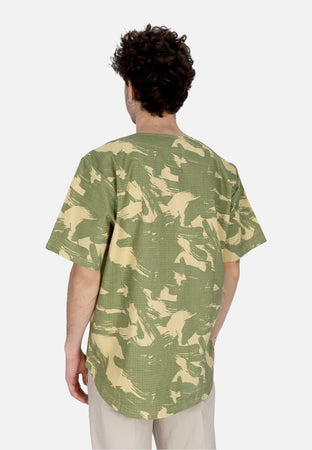 5TATE OF MIND Casacca Bottoni Uomo Baseball Shirt Camo da uomo