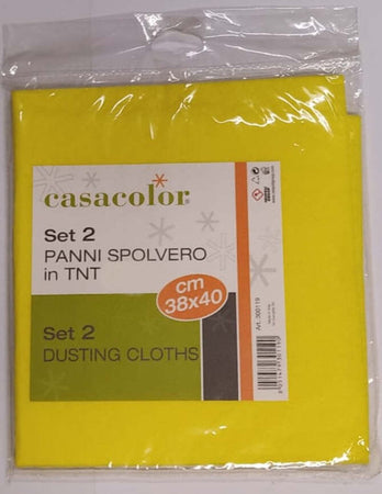 CASACOLOR---2-PEZZI---PANNI-PER-SPOLVERARE-IN-TNT-38X40CM---COLORE-GIALLO