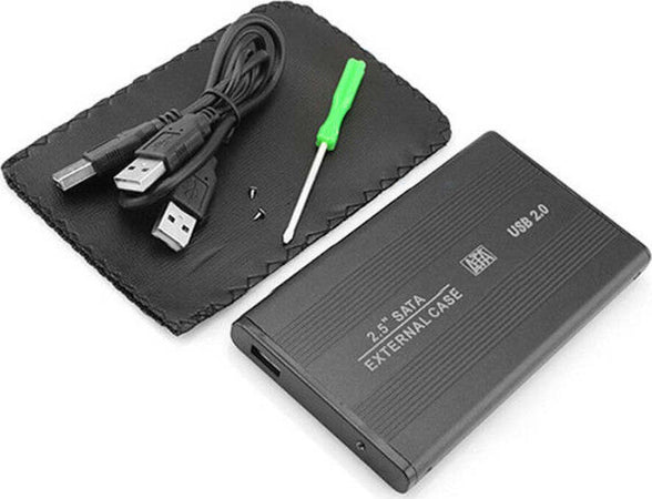 Case-Box-In-Alluminio-Per-Hard-Disk-Esterno-Ide-2.5-Con-Usb-2.0-Custodia-Hdd