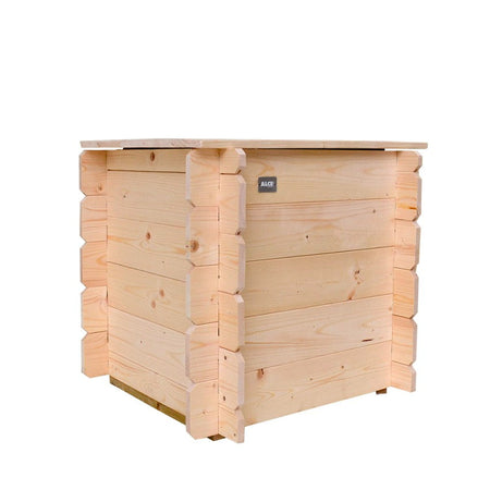 Cassapanca in legno di abete rosso baule da giardino contenitore da esterno