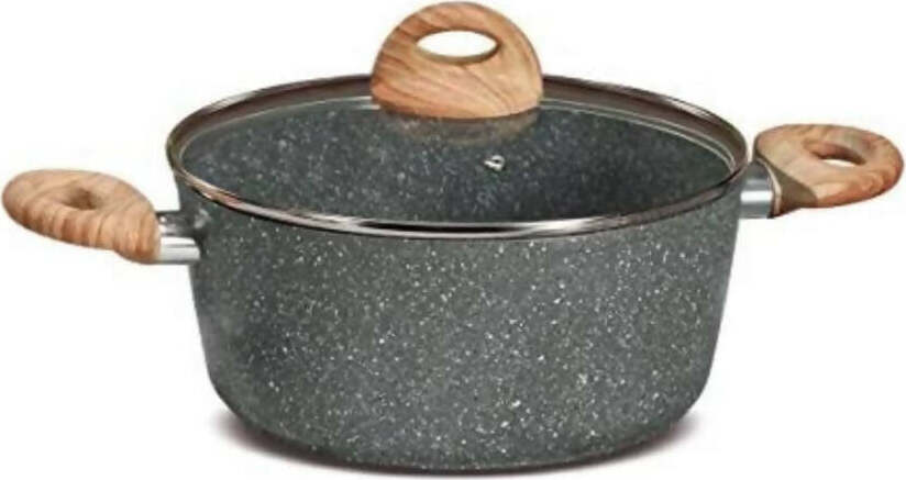 Casseruola Stone Con Coperchio In Vetro Casseruola Cucina 28 Cm Antiaderente Effetto Pietra Lavica Con Manici Cottura Veloce Casa e cucina/Pentole padelle e pirofile/Pentole e padelle/Casseruole Puleo Casa - Palermo, Commerciovirtuoso.it