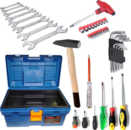 Cassetta Attrezzi Inclusa Di 47 Utensili Martello Chiavini Giravite Chiavi Torx Fai da te/Utensili elettrici e a mano/Utensili a mano/Set di attrezzi Trade Shop italia - Napoli, Commerciovirtuoso.it