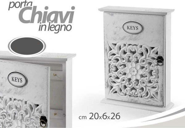 Cassetta-Porta-Chiavi-Box-In-Legno-Da-Parete-20-X-6-X-26-Cm-Decoro-Keys-784712