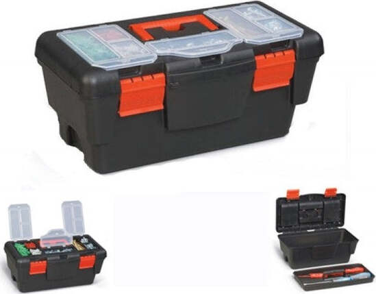 Cassetta-Portautensili-9-Scomparti-In-Plastica-Valigetta-Attrezzi-Minuterie-38cm