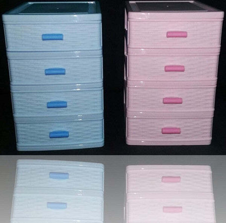 Cassettiera-Contenitore-4-Cassetti-Plastica-Multiuso-Porta-Oggetti-Cofanetto